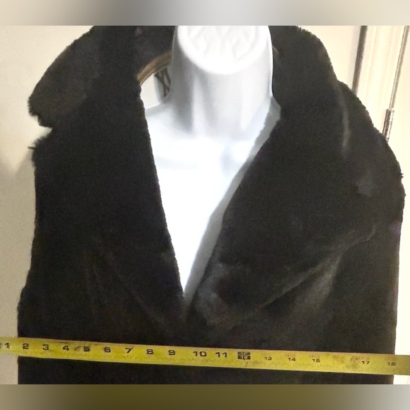 Black Faux Fur Coat Blazer Women’s size Large NEW - Picture 3 of 8
